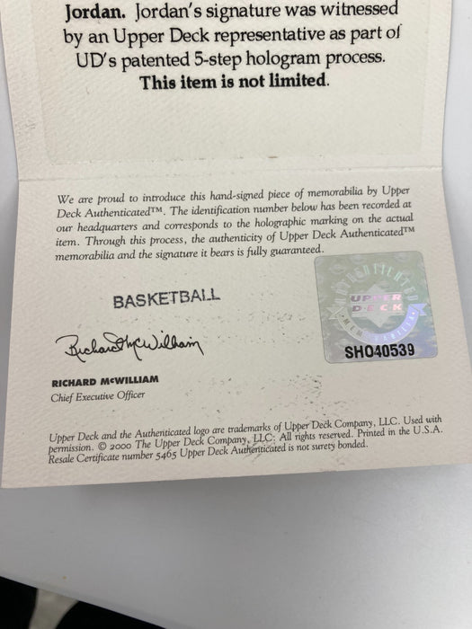 Michael Jordan Signed Spalding Official NBA Game Basketball JSA & Upper Deck COA
