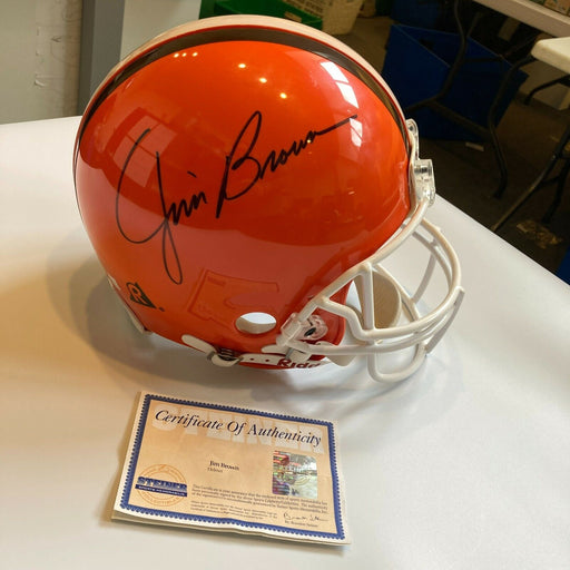Jim Brown Signed Authentic Cleveland Browns Full Size Riddell Helmet Steiner COA