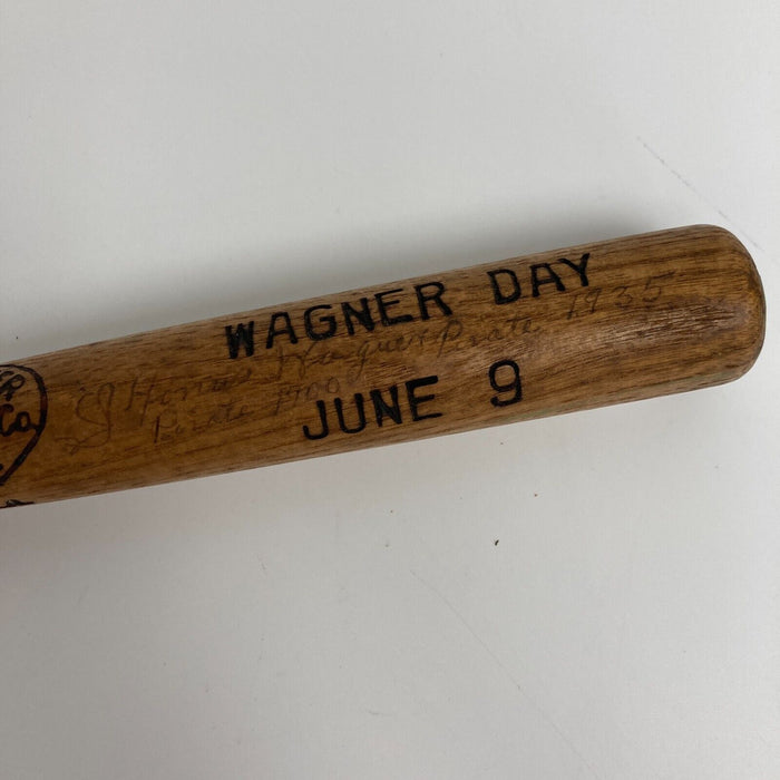Honus Wagner Signed Louisville Slugger Honus Wagner Day Mini Baseball Bat JSA