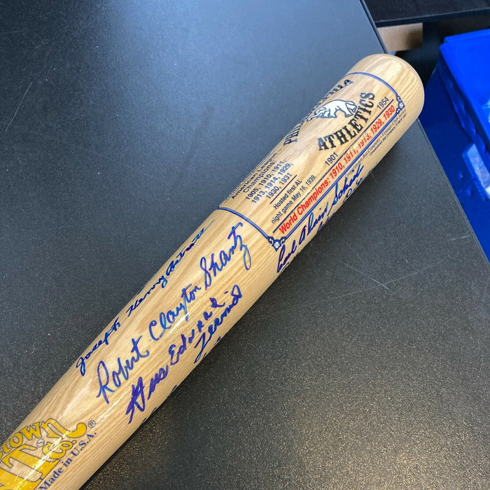 Rare Philadelphia Athletics Legends Full Name Signed Inscribed Bat With JSA COA