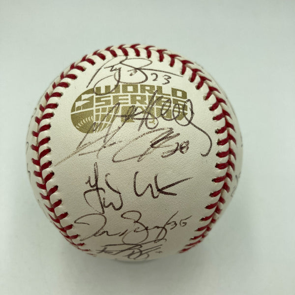 Rare 2007 Colorado Rockies NL Champs Team Signed World Series Baseball JSA COA