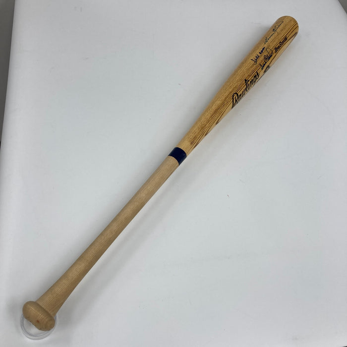 Willie Mays Hank Aaron 500 Home Run Club Signed Rawlings Baseball Bat JSA COA