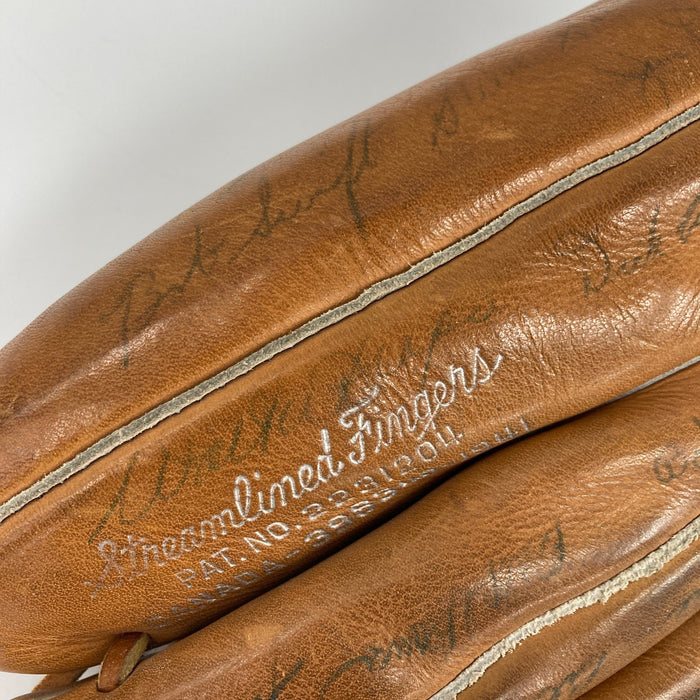 1954 New York Yankees Team Signed Baseball Glove 55 Sigs Mickey Mantle PSA DNA