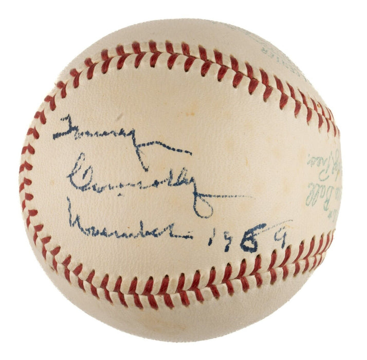 Tom Connolly Signed American League Baseball Hall Of Fame Dec. 1961 JSA COA RARE