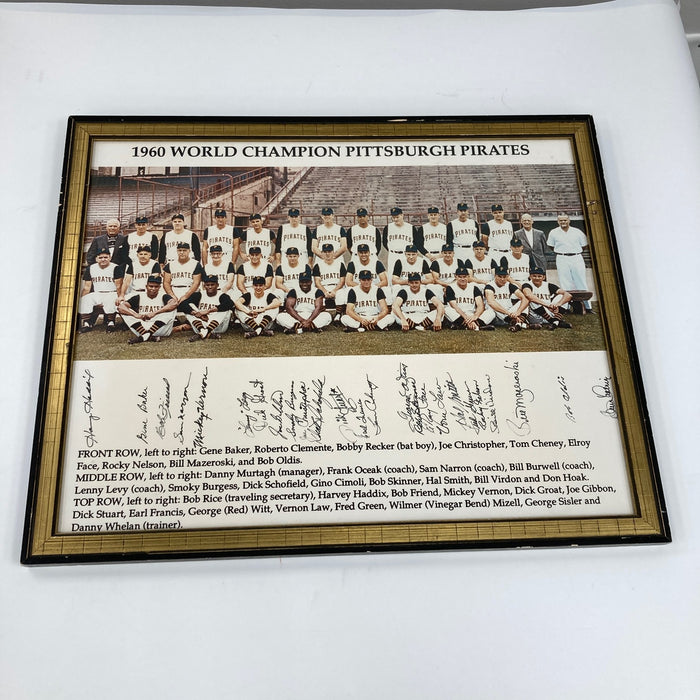 1960 Pittsburgh Pirates World Series Champs Team Signed 16x20 Photo JSA COA