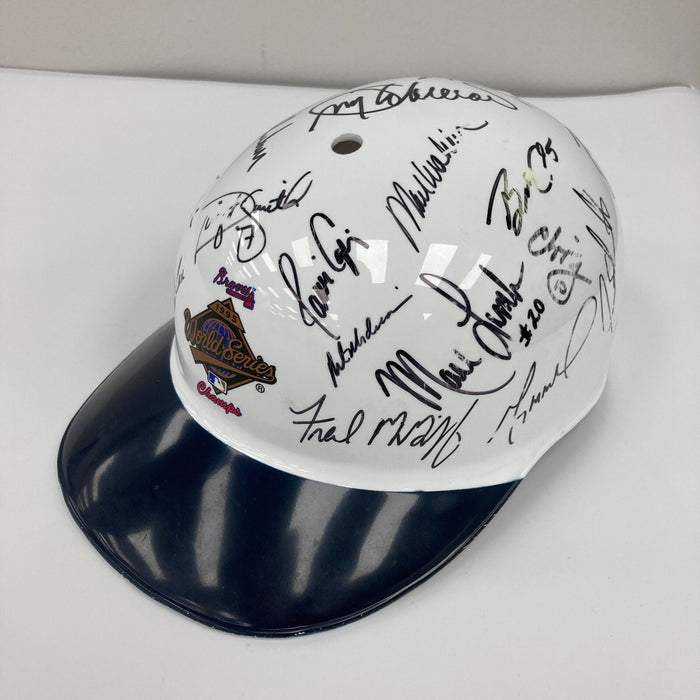 1995 Atlanta Braves W.S. Champs Team Signed World Series Helmet 23 Sigs JSA COA