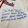 Stan Musial Signed Heavily Inscribed STATS St. Louis Cardinals Jersey JSA COA