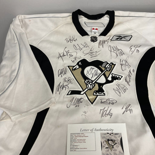 Sidney Crosby Rookie 2005-06 Pittsburgh Penguins Team Signed Game Jersey JSA COA