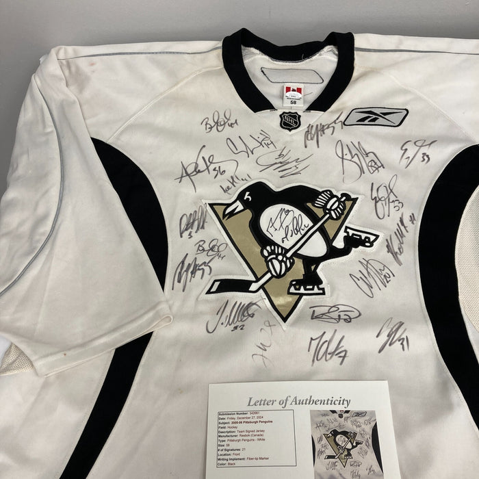 Sidney Crosby Rookie 2005-06 Pittsburgh Penguins Team Signed Game Jersey JSA COA