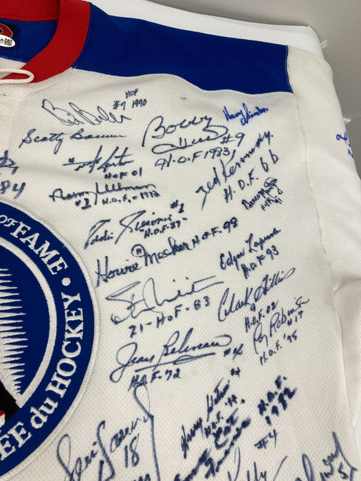 NHL Hall Of Fame Signed Hockey Jersey With 65 Signatures! Wayne Gretzky JSA COA