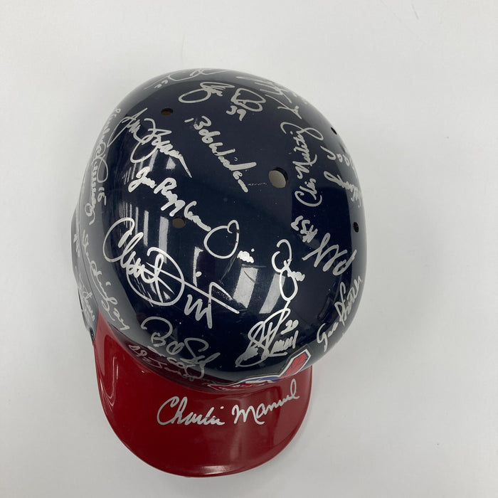 2000 Cleveland Indians Team Signed Game Helmet Manny Ramirez Jim Thome Beckett