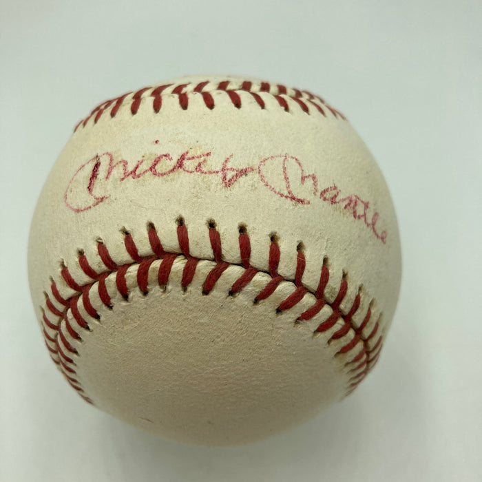 Mickey Mantle & Roger Maris Signed 1960's American League Cronin Baseball JSA