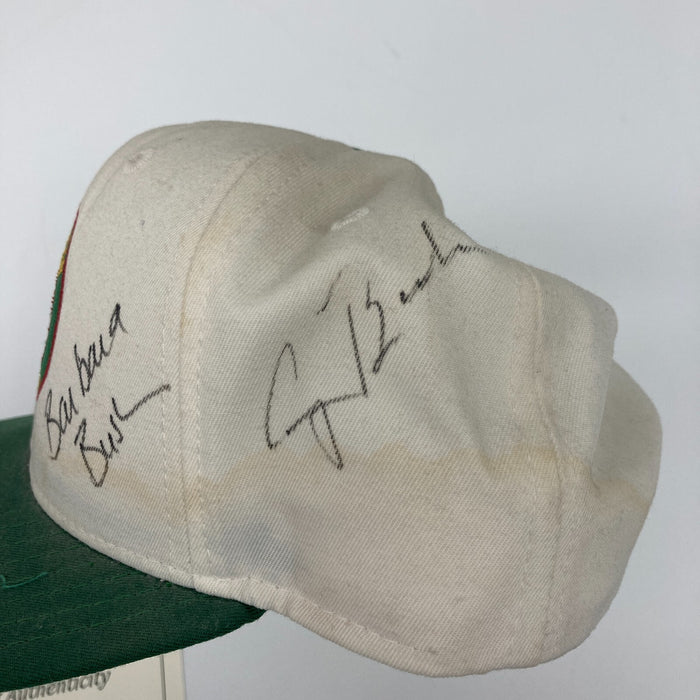 President George H.W. Bush First Lady Barbara Bush Signed Golf Hat JSA COA