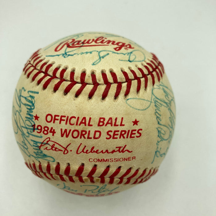 Beautiful 1984 Detroit Tigers World Series Champs Team Signed W.S. Baseball JSA