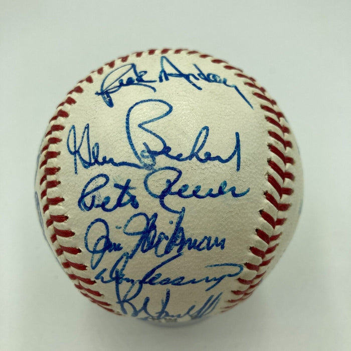 Beautiful 1972 Chicago Cubs Team Signed Baseball Ernie Banks PSA DNA