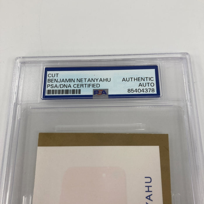 Prime Minister Benjamin Netanyahu Signed Card Auto Israel PSA DNA Certified