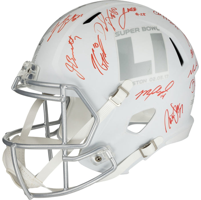 Tom Brady 2016 New England Patriots Super Bowl LI Champs Team Signed Helmet PSA