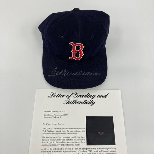 Ted Williams Signed Boston Red Sox Hat PSA DNA Graded 9 MINT