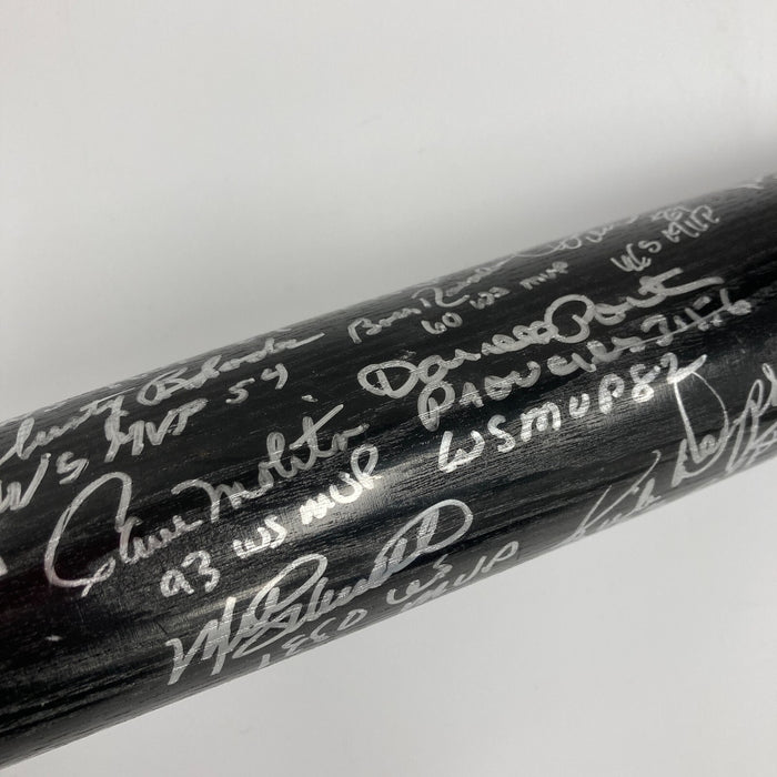 Beautiful World Series MVP's Multi Signed Baseball Bat 40 Sigs Beckett COA