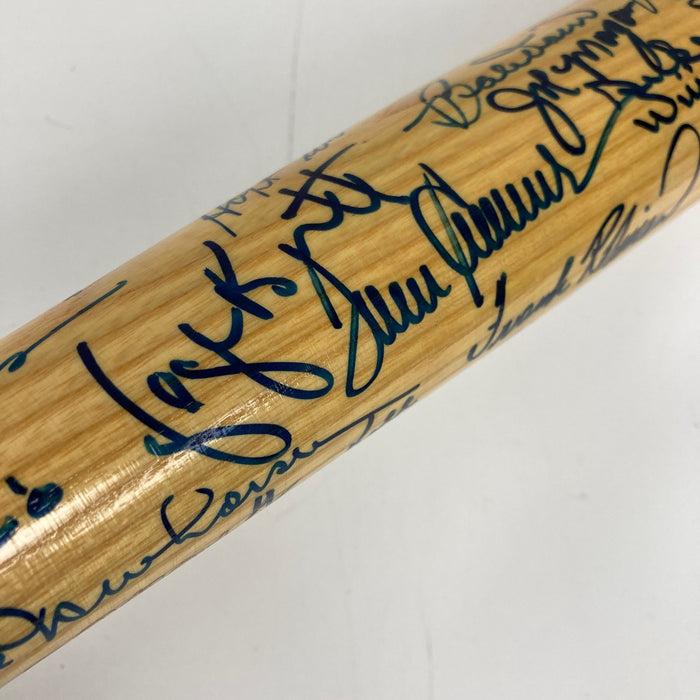 Willie Mays Hank Aaron Sandy Koufax Hall Of Fame Signed Baseball Bat 54 Sigs BAS