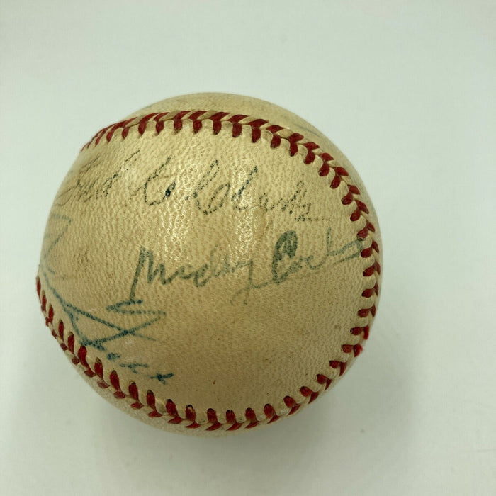 Kid Nichols Ty Cobb Jimmie Foxx Cy Young Tris Speaker HOF Signed Baseball PSA