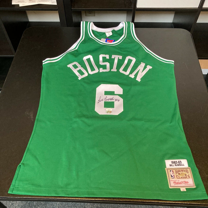 Bill Russell Signed Authentic 1962-63 Mitchell & Ness Boston Celtics Jersey JSA