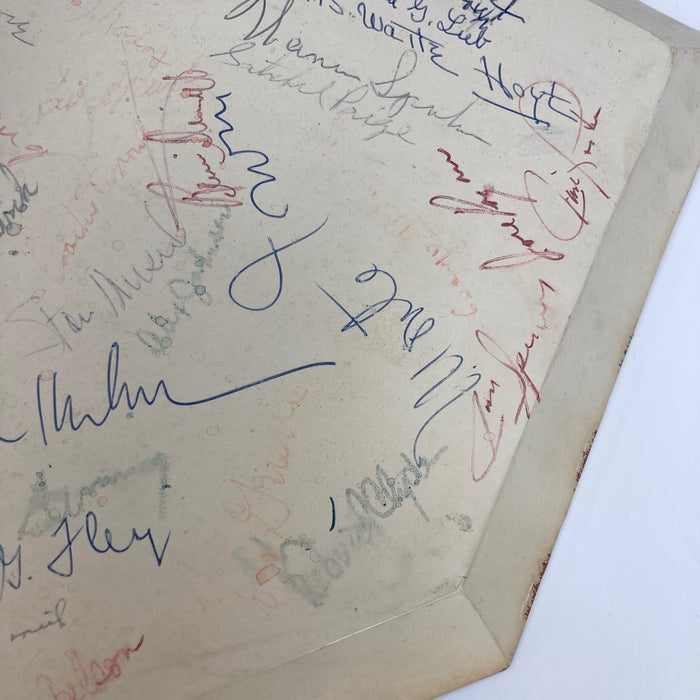 Incredible 1970's HOF Multi Signed Home Plate 67 Sigs Satchel Paige Beckett COA