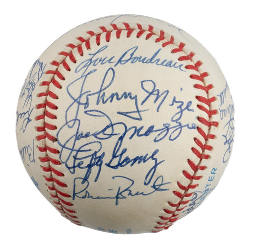 Joe Dimaggio Hall Of Fame Multi Signed American League Baseball 20 Sigs JSA COA
