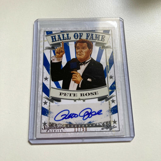 2016 Leaf Wrestling Pete Rose #11/50 Auto Signed Autographed Baseball Card