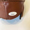 Sammy Baugh Signed Vintage Leather Mini Helmet JSA COA