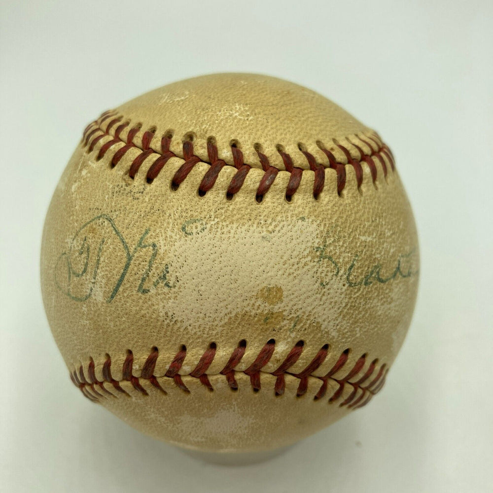 Tris Speaker Single Signed 1950's Official League Baseball JSA COA