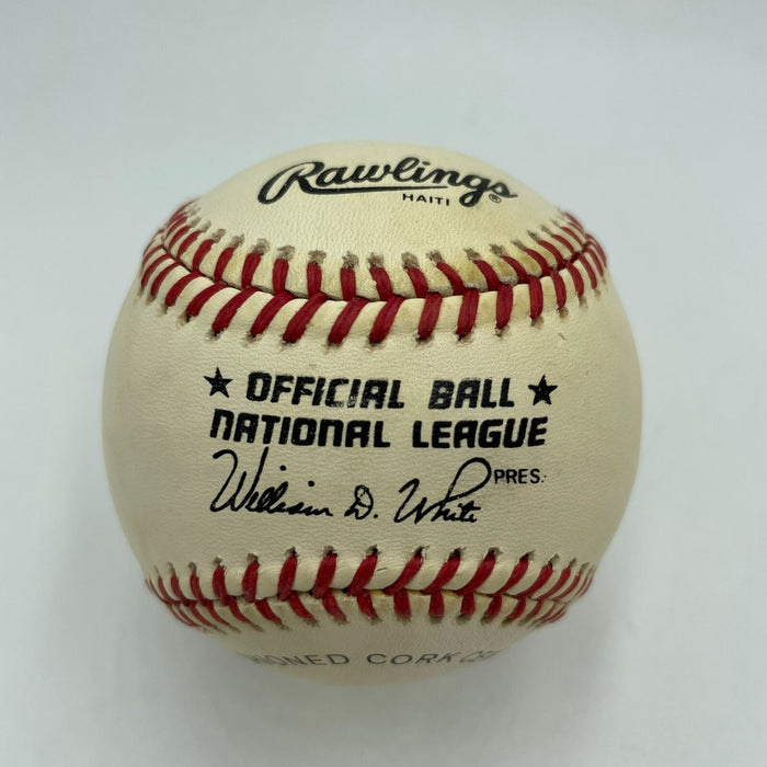 Arthur Ashe Single Signed National League Baseball Tennis Legend JSA COA