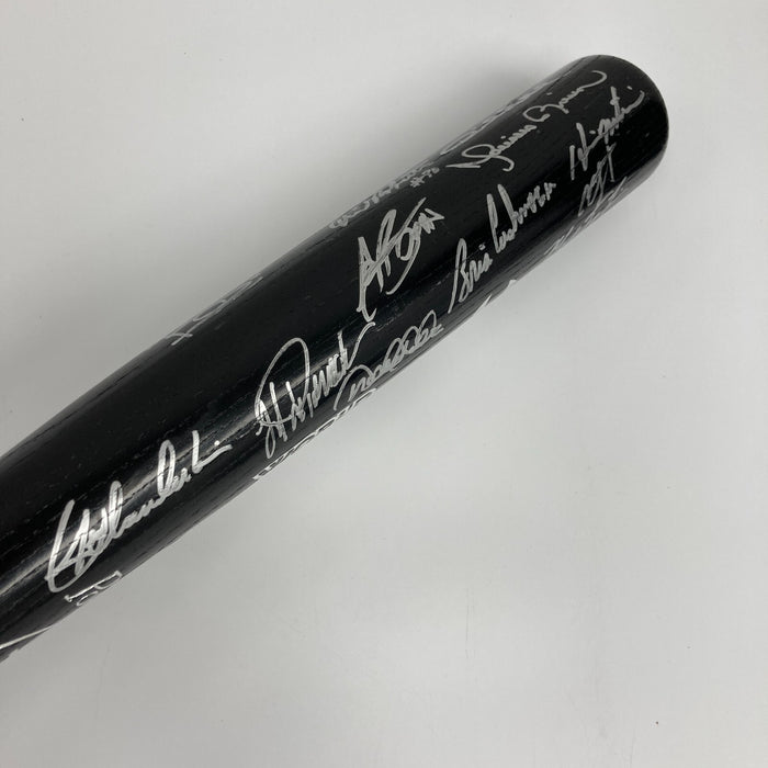 2009 New York Yankees World Series Champs Team Signed Bat #5/50 Beckett COA