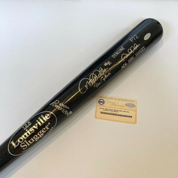 Derek Jeter "The Captain #2" Signed Game Model Baseball Bat Steiner COA