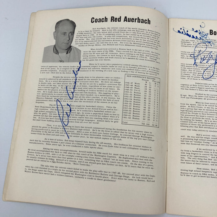 1962-1963 Boston Celtics NBA Champs Team Signed Yearbook Bill Russell JSA COA