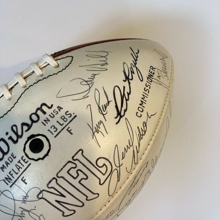 1973 Kansas City Chiefs Team Signed NFL Wilson Football Len Dawson JSA COA