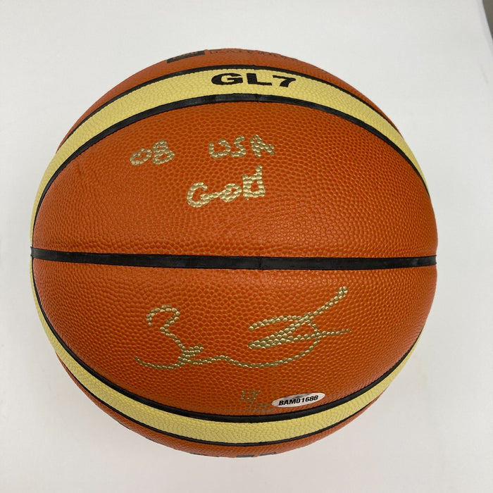 Dwyane Wade "2008 USA Gold" Signed Official Olympics FIBA Basketball UDA