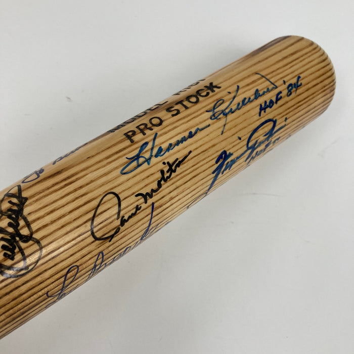 Beautiful Hall Of Fame Multi Signed Baseball Bat Kirby Puckett JSA COA