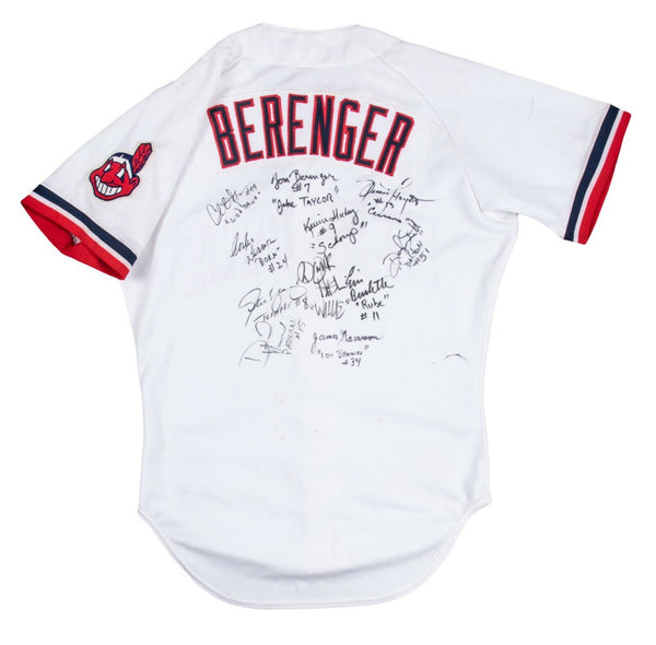 "Major League" Movie Cast Signed Tom Berenger Cleveland Indians Jersey JSA COA