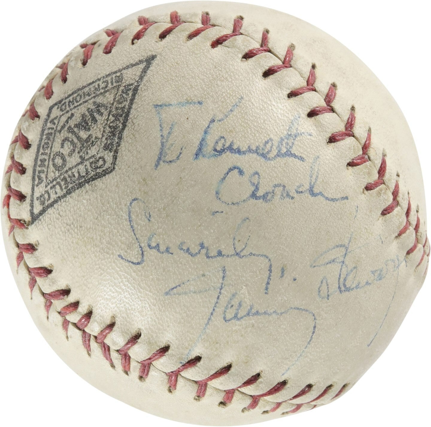 Jimmy Stewart & Monty Stratton "The Stratton Story" Dual-Signed Baseball PSA