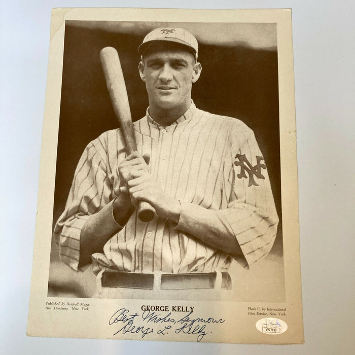 George Kelly Signed Autographed 1942 M114 Baseball Magazine Premium JSA COA