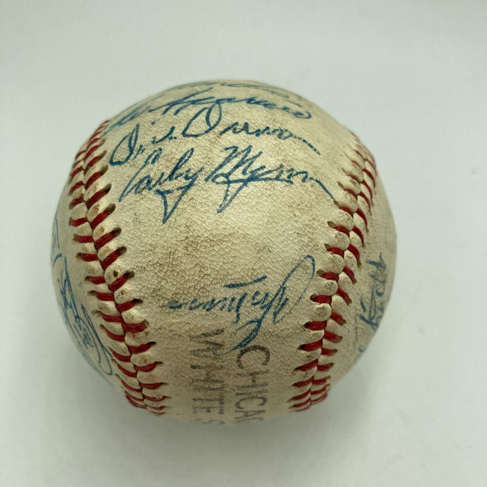 1959 Chicago White Sox AL Champs Team Signed Baseball Nellie Fox JSA COA