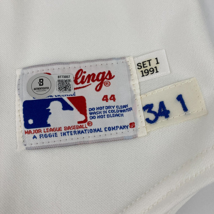 Nolan Ryan Signed Authentic Game Model 1991 Texas Rangers Rawlings Jersey BAS