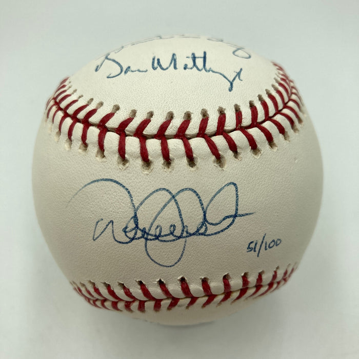 Derek Jeter & Don Mattingly Yankees Captains Multi Signed Baseball JSA COA