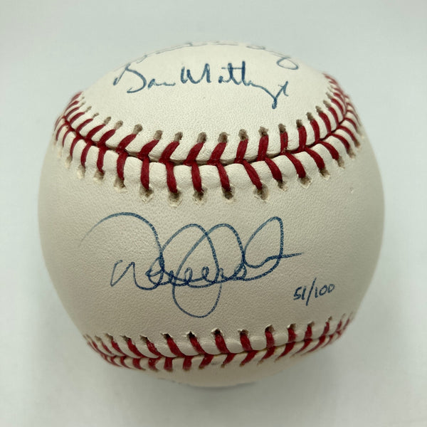 Derek Jeter & Don Mattingly Yankees Captains Multi Signed Baseball JSA COA