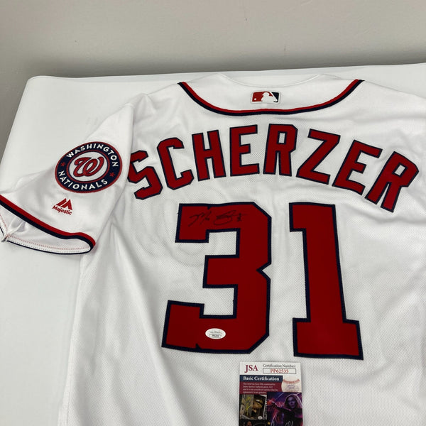 Max Scherzer Signed Authentic Majestic Washington Nationals Jersey JSA COA