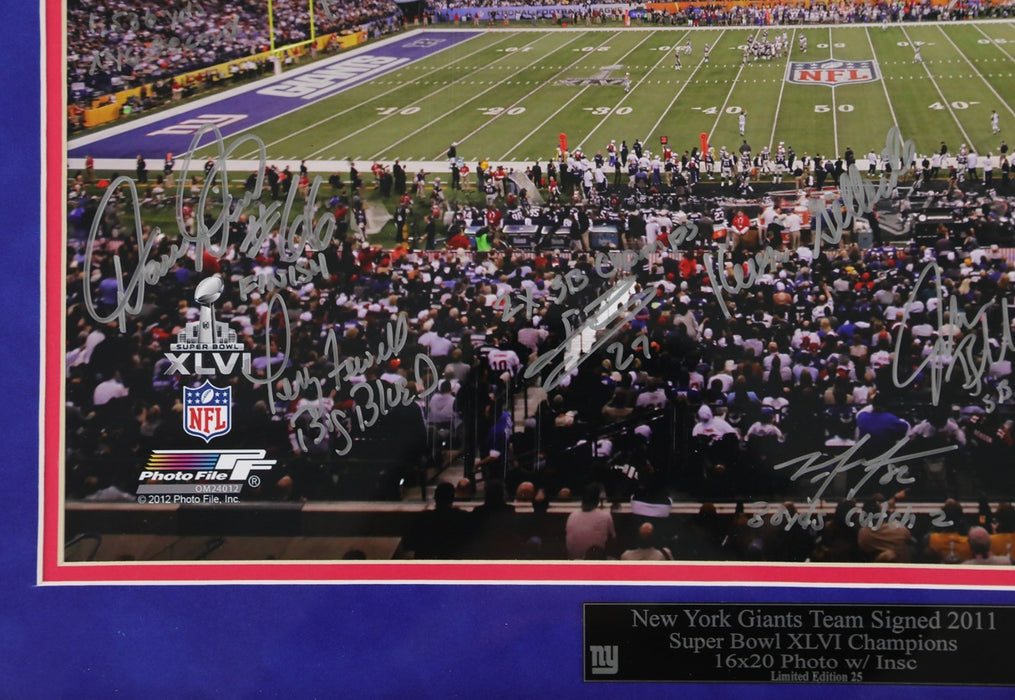 2011 New York Giants Super Bowl XLVI Team-Signed 16x20 Photo Steiner COA