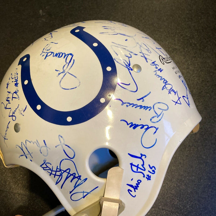 2002 Indianapolis Colts Team Signed Autographed Full Size Helmet