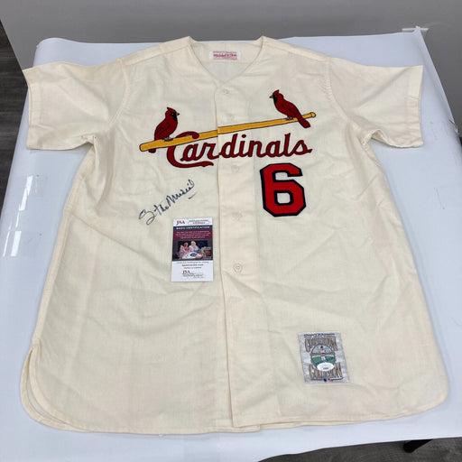 Stan Musial Signed Authentic Mitchell & Ness St. Louis Cardinals Jersey JSA COA