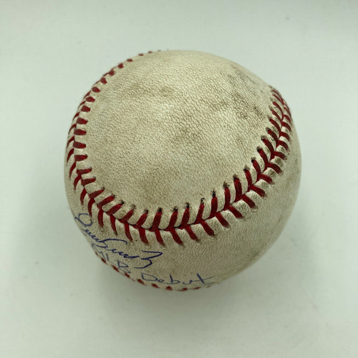 Eugenio Suarez First Game MLB Debut Signed Game Used Baseball MLB Authentic Holo